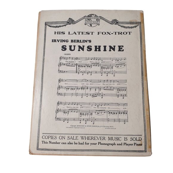 I Can't Do Without You 1928 Vintage Sheet Music Piano Voice Easy Listening - Picture 2 of 2